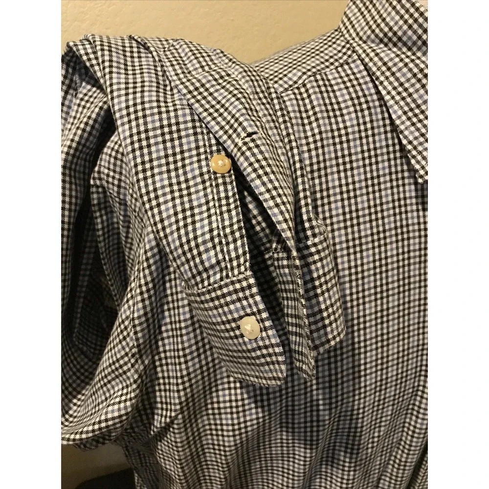 POLO Ralph Lauren Mens Shirt Button Up Lowell Sport Plaid Long Sleeve Navy Sz L